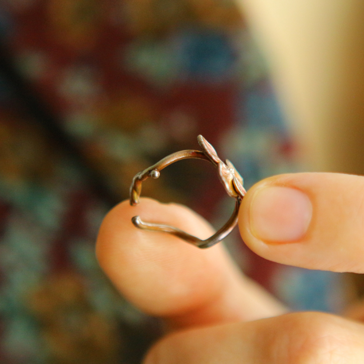 Ring in silver, Hydrangea , фото 2