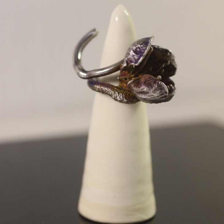 Кольцо в серебре Fleur de Magique, Абрикос, фото 2