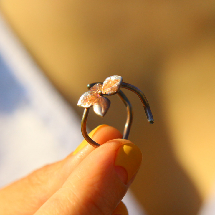 Rings in silver, Hydrangea , фото 2