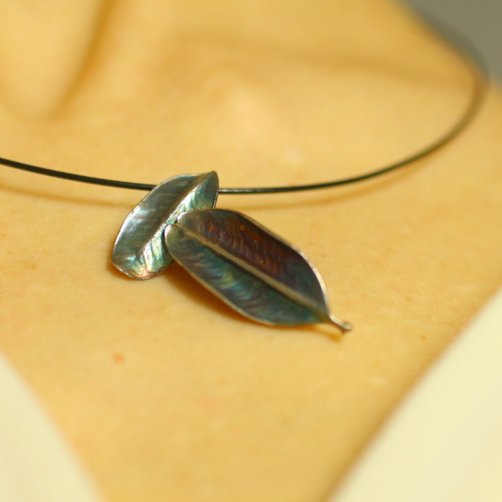 Boxwood pendant in silver, фото 3