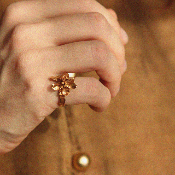 Кольцо в золоте Fleur de Magique, Орхидея, фото 2