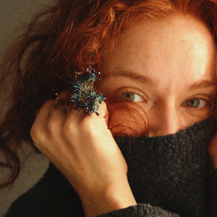 Кольцо в серебре Space Flower, Чертополох, фото 3