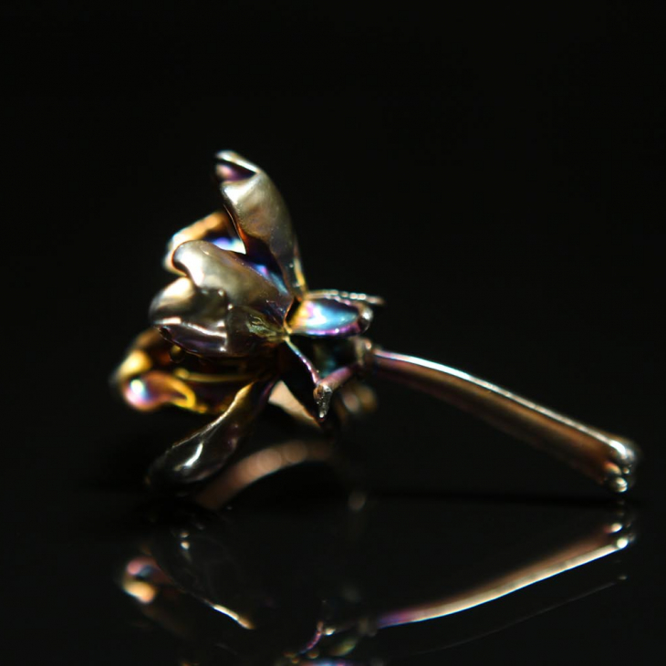 Кольцо в серебре Fleur de Magique, Вишня, фото 3