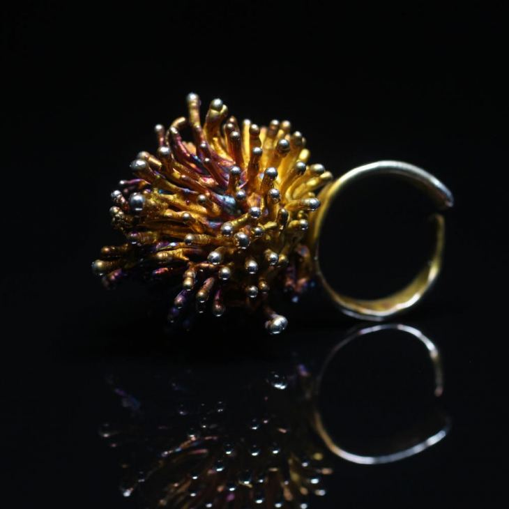Кольцо в серебре Space Flower, Чертополох, фото 1