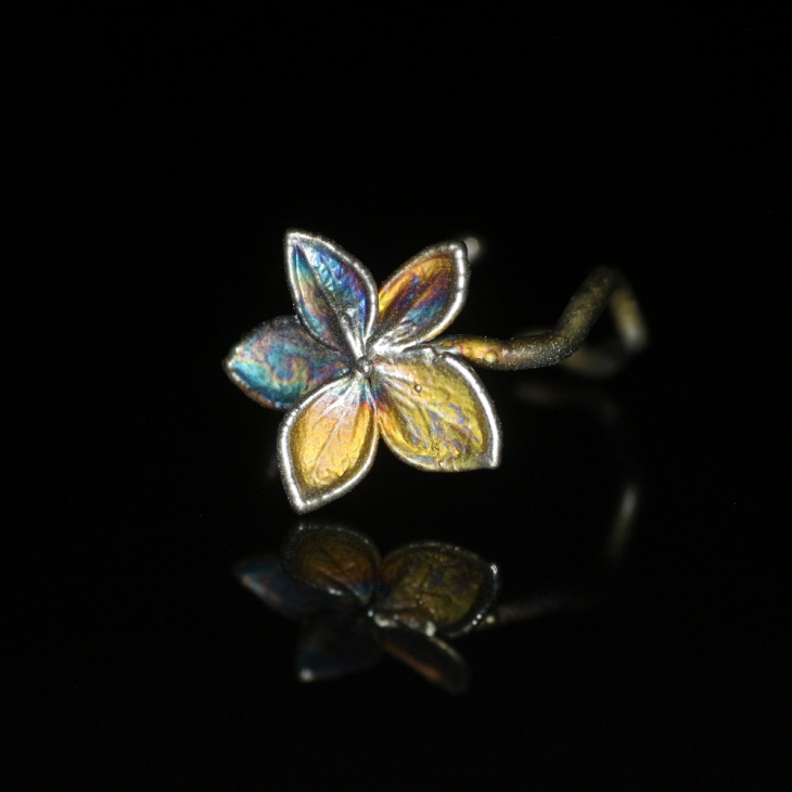 Ring in silver, Hydrangea , фото 3