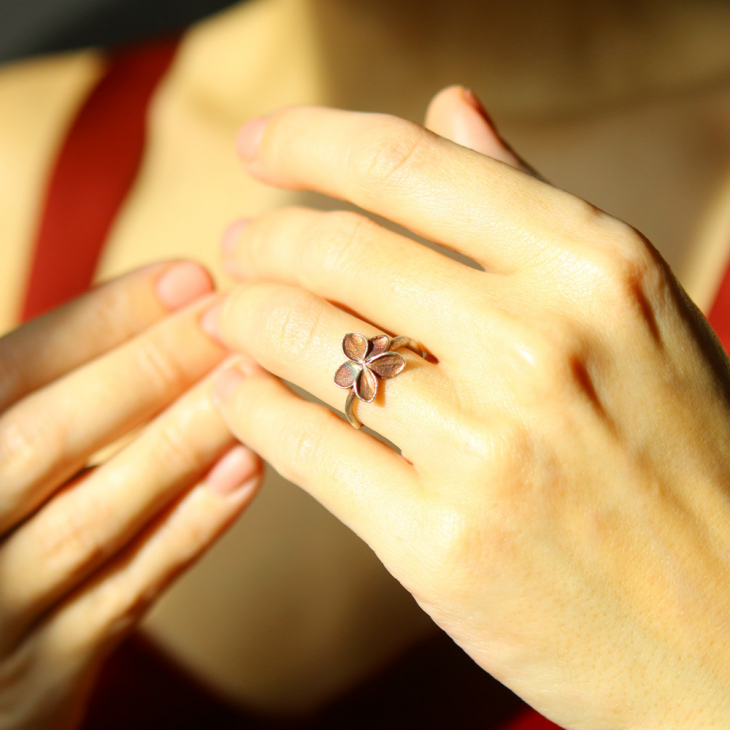 Ring in silver, Hydrangea , фото 2
