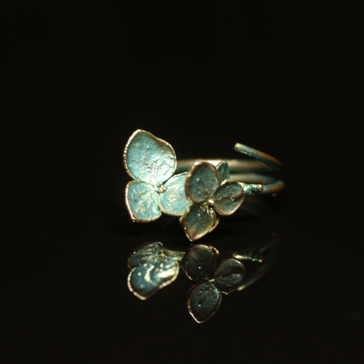 Кольцо в серебре Fleur de Magique, Гортензия, фото 2