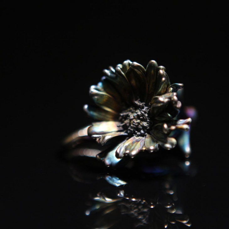 Кольцо в серебре Fleur de Magique, Хризантема, фото 2