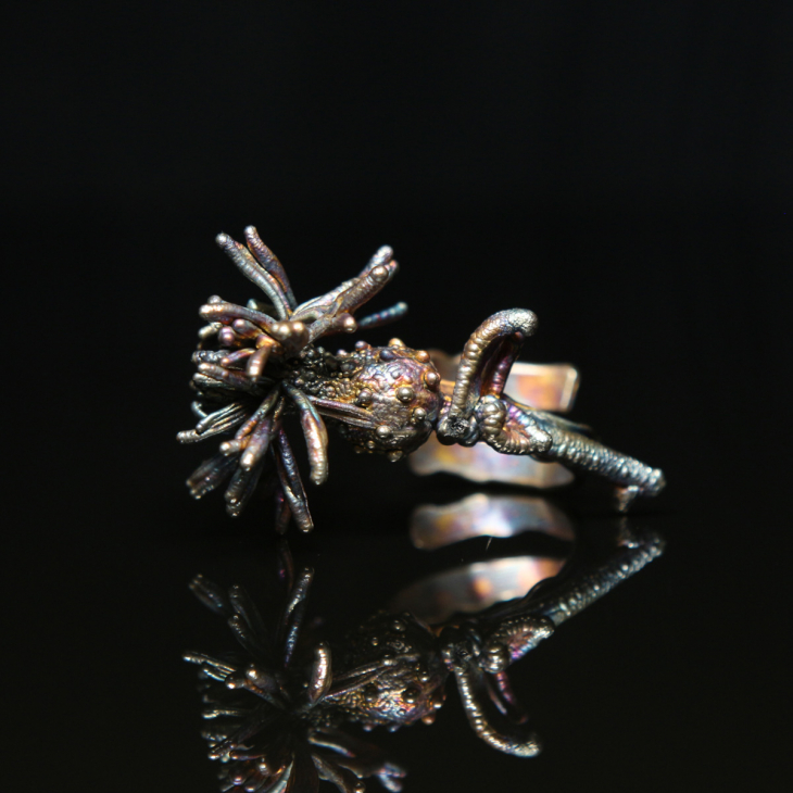 Кольцо в серебре Fleur de Magique, Василек, фото 2