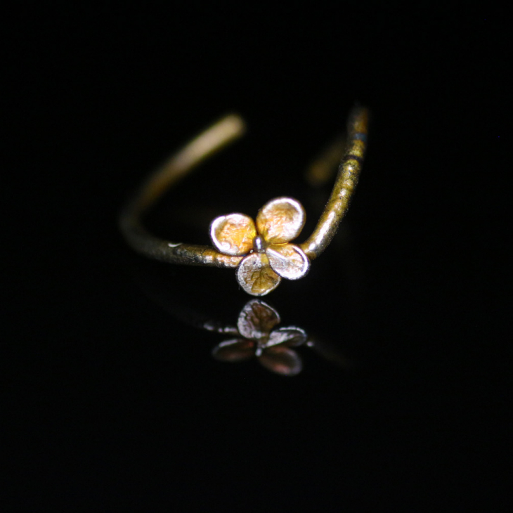 Ring in silver, Hydrangea , фото 4