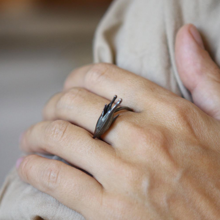 Ring in silver, Oats, фото 1