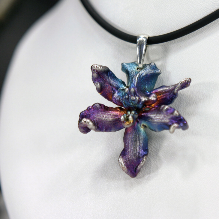 Кулон в серебре Fleur de Magique, Орхидея, фото 2