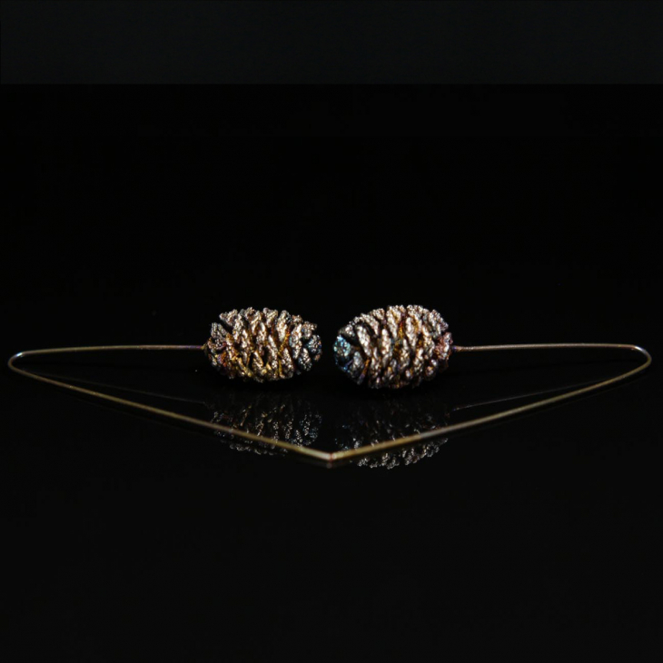 Серьги в серебре Minima, Ольха, фото 3