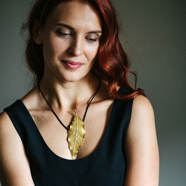 Кулон в золоте Love Alchemy, Лавр, фото 3