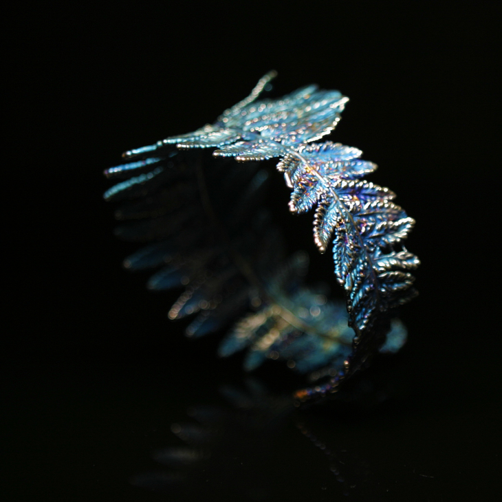 Браслет Fern Flower в серебре, Папоротник, фото 3