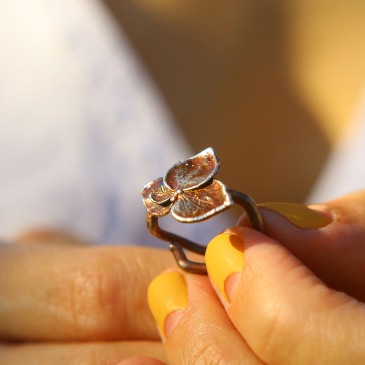 Rings in silver, Hydrangea , фото 3