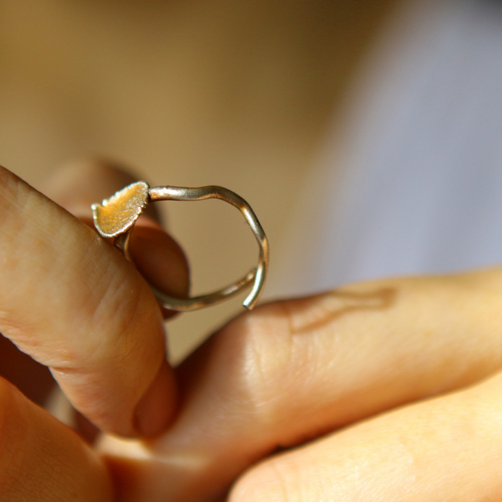 Ring in silver, Hydrangea , фото 2