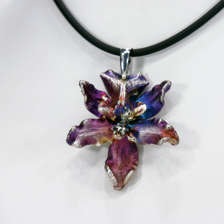 Кулон в серебре Fleur de Magique, Орхидея, фото 2