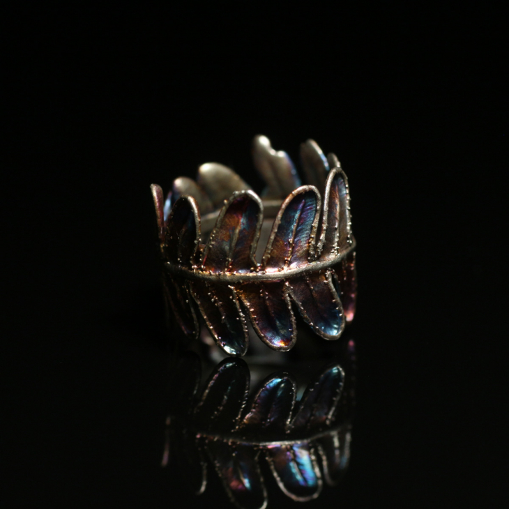 Кольцо Fern Flower в серебре, Папоротник, фото 2