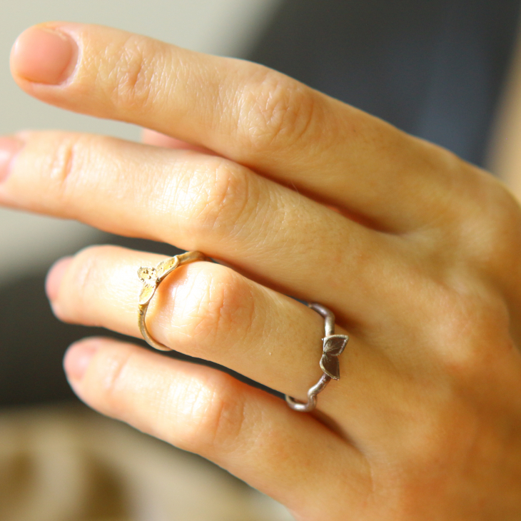Rings in silver, Hydrangea , фото 3