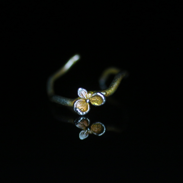 Ring in silver, Hydrangea , фото 5
