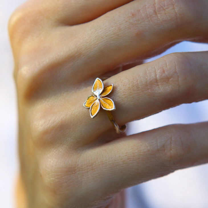 Rings in silver, Hydrangea , фото 3