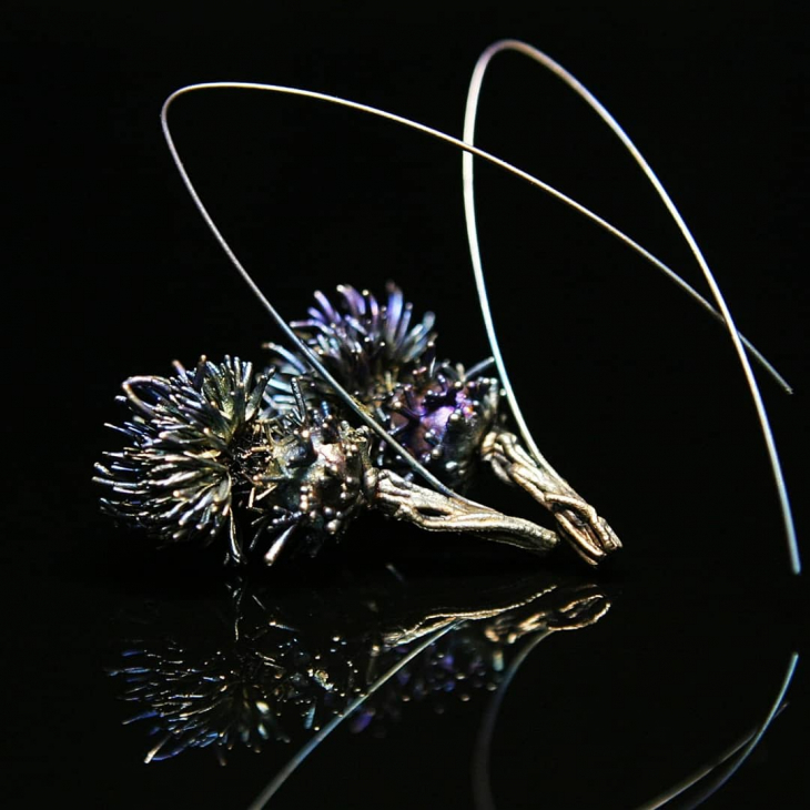 Серьги в серебре Fleur de Magique, Васильки, фото 2