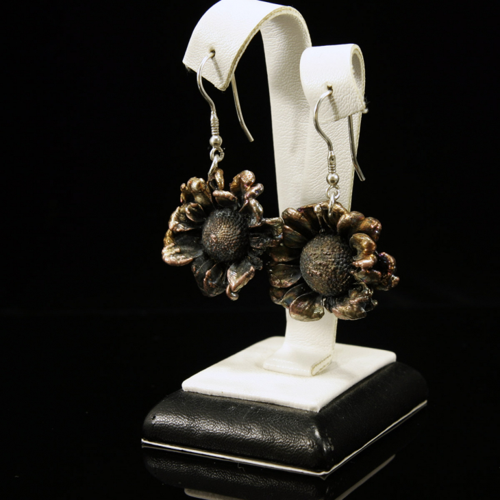 Серьги в серебре Fleur de Magique, Хризантема, фото 3