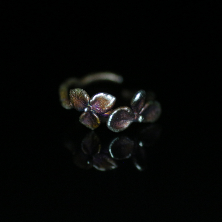 Ring in silver, Hydrangea , фото 4