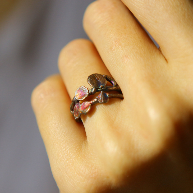 Ring in silver, Hydrangea , фото 2