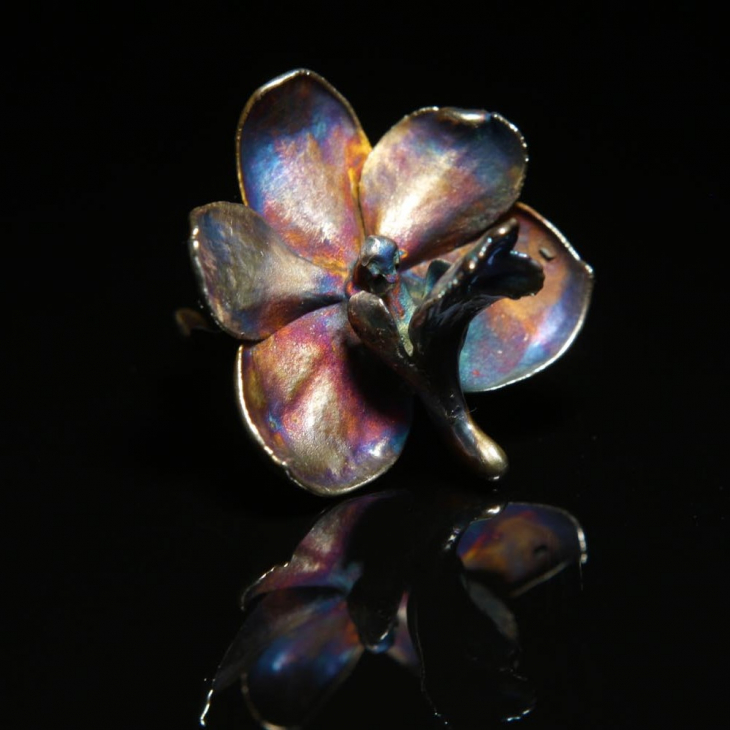 Кольцо в серебре Fleur de Magique, Орхидея, фото 2