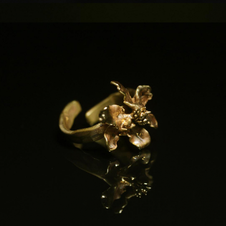 Кольцо в золоте Fleur de Magique, Орхидея, фото 2