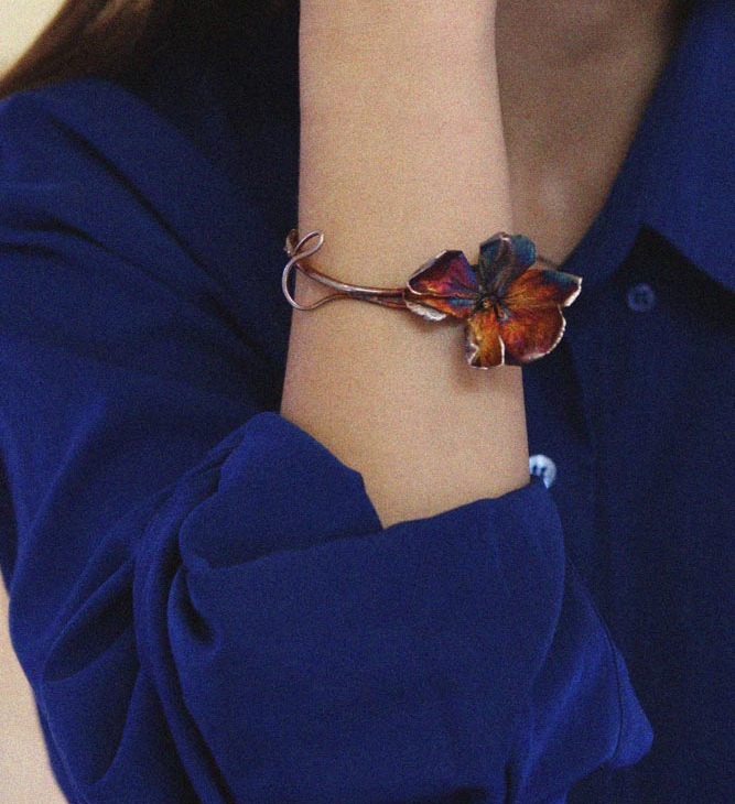 Браслет в серебре Fleur de Magique. Герань, фото 3