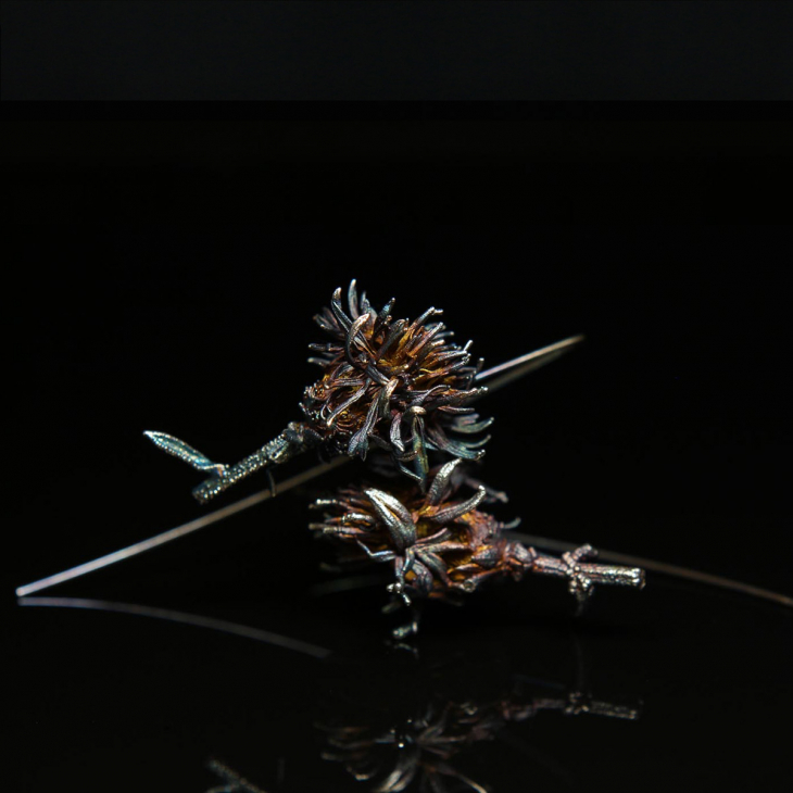 Серьги в серебре Fleur de Magique, Васильки, фото 2