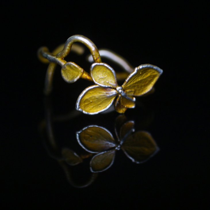 Rings in silver, Hydrangea , фото 3