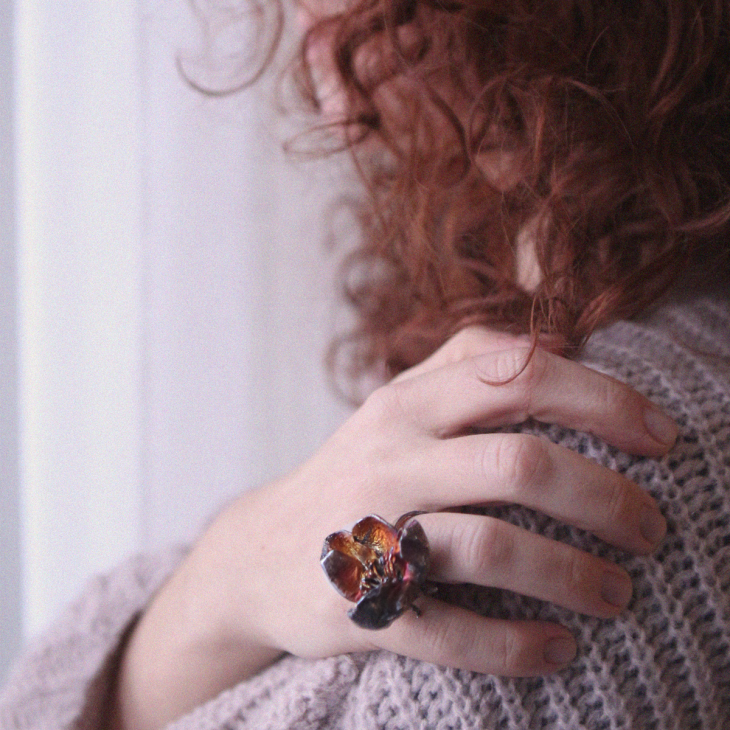 Кольцо в серебре Fleur de Magique, Яблоня, фото 3