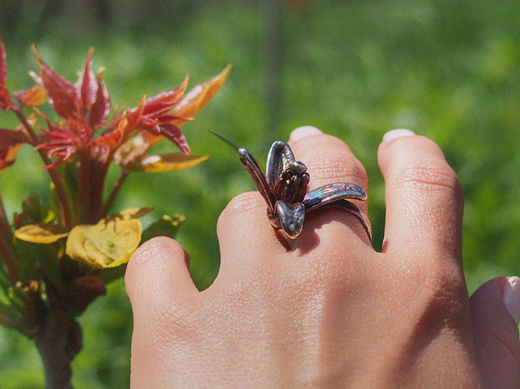 Кольцо в серебре Fleur de Magique, Апельсин, фото 5