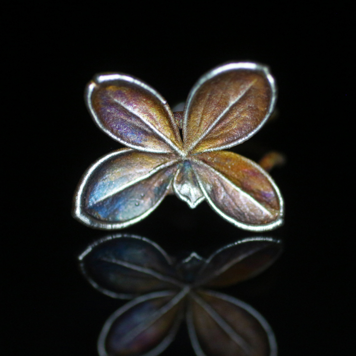 Ring in silver, Hydrangea , фото 4