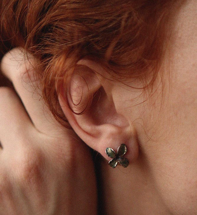 Серьги в серебре Fleur de Magique, Сирень, фото 2