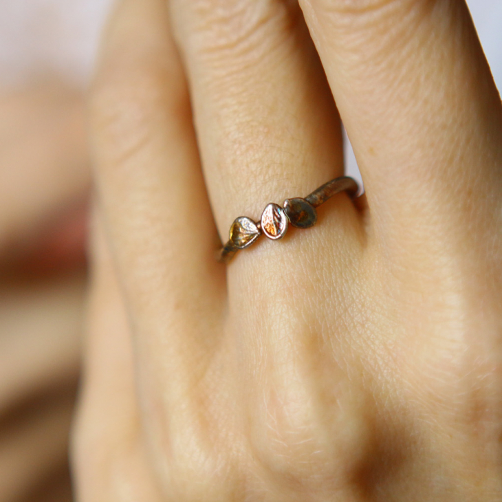 Ring in silver, Hydrangea , фото 1