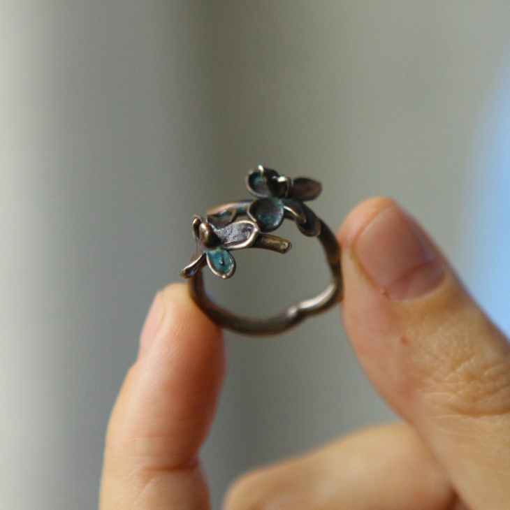 Ring in silver, Lilac, фото 2