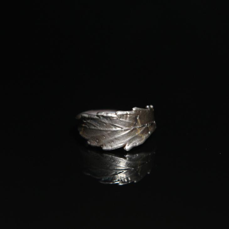 Кольцо в серебре Melancholy, Каннабис , фото 2