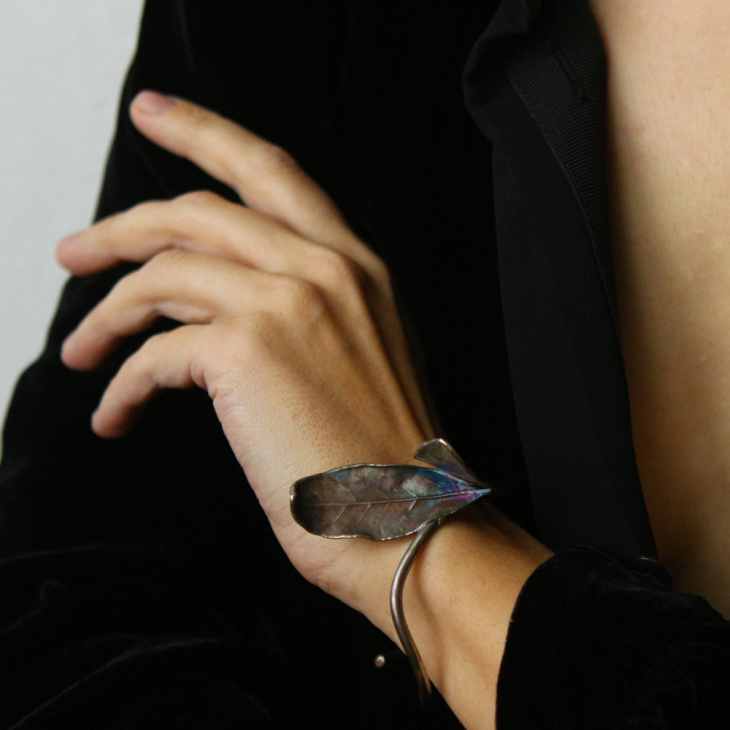 Laurel leaf bracelet in silver, фото 6