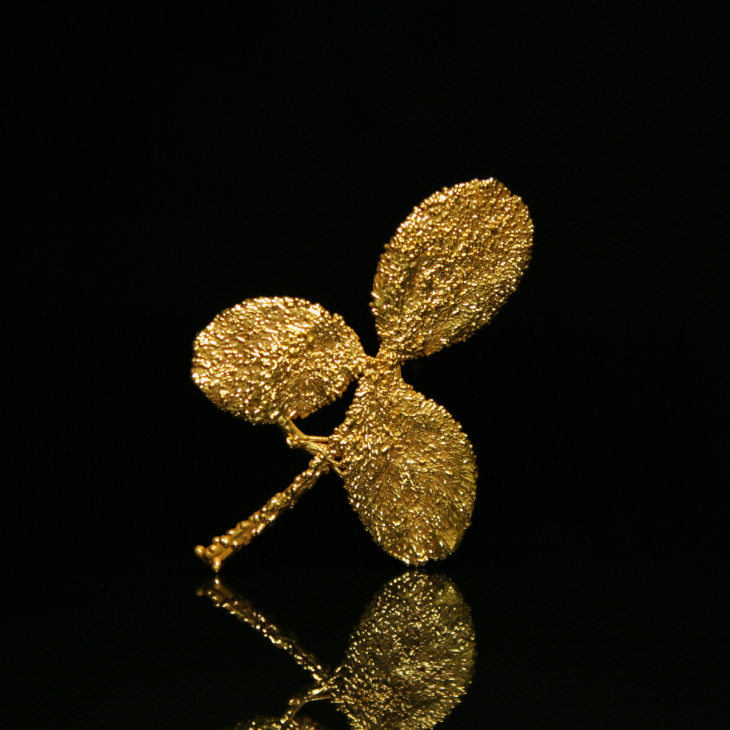 Кулон в золоте, Клевер, фото 2