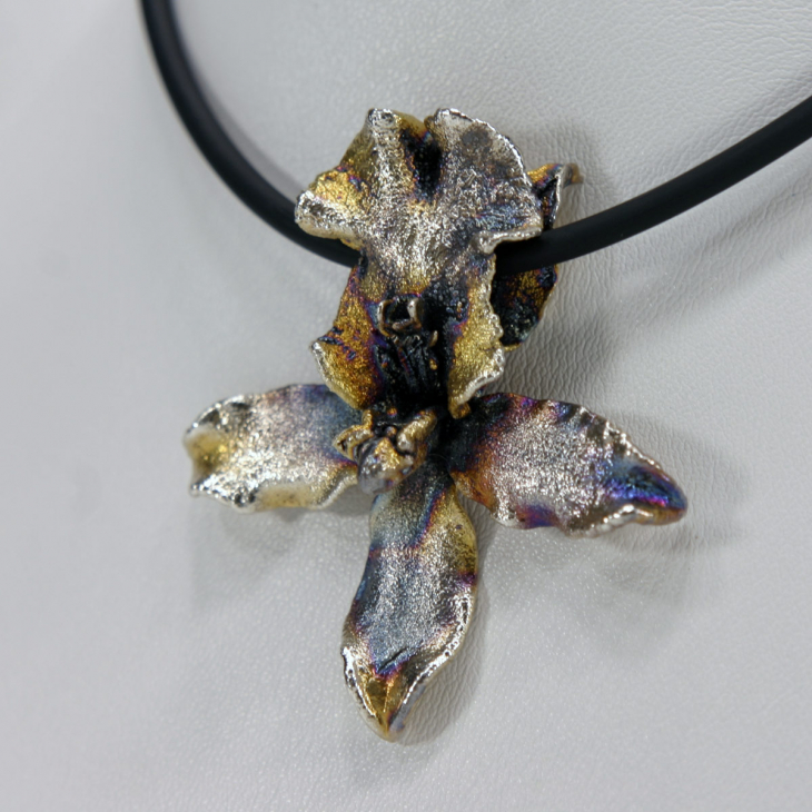 Кулон в серебре Fleur de Magique, Орхидея, фото 3