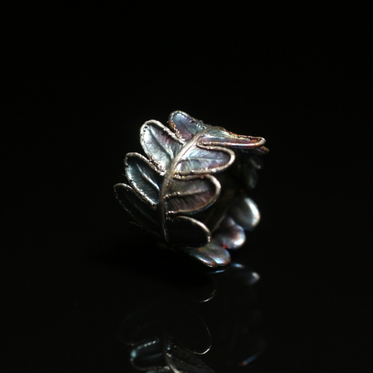 Кольцо Fern Flower в серебре, Папоротник, фото 2