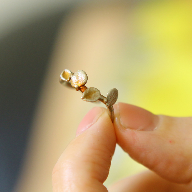 Ring in silver, Hydrangea , фото 3