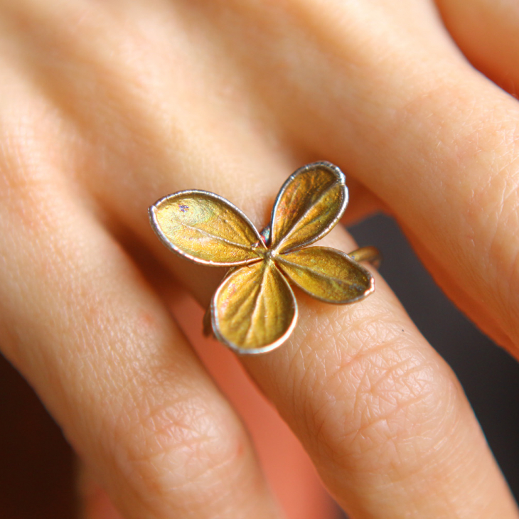 Ring in silver, Hydrangea , фото 2