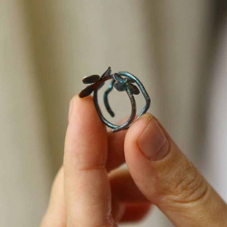 Ring in silver, Hydrangea , фото 2