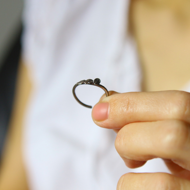 Ring in silver, Hydrangea , фото 3
